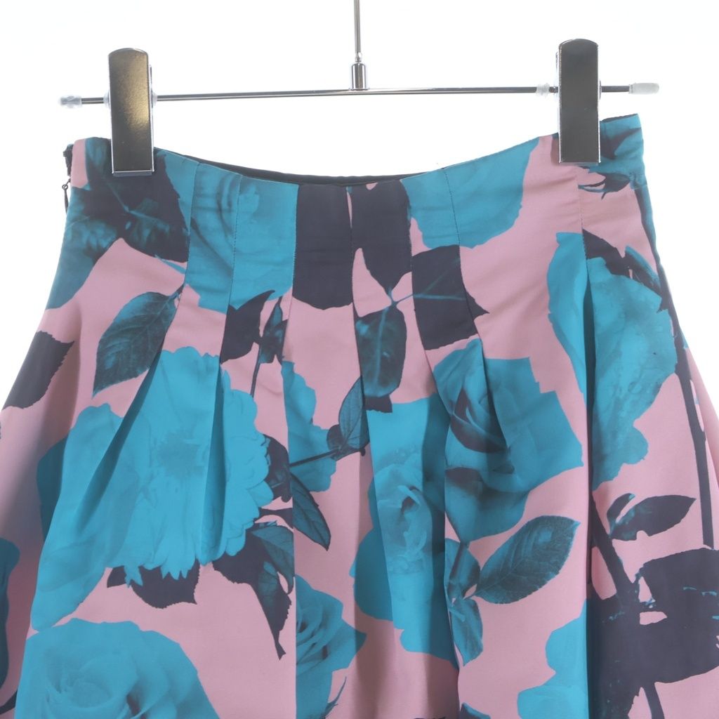 Dior Knee Length Skirt Rose Turquoise Blue Pink 34 — view 4