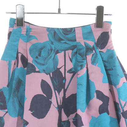 Dior Knee Length Skirt Rose Turquoise Blue Pink 34 — view 3