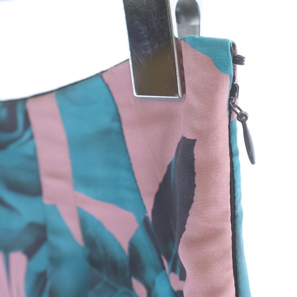 Dior Knee Length Skirt Rose Turquoise Blue Pink 34 — view 6