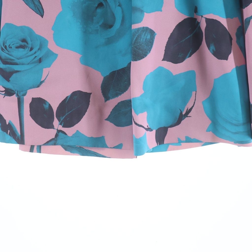 Dior Knee Length Skirt Rose Turquoise Blue Pink 34 — view 5