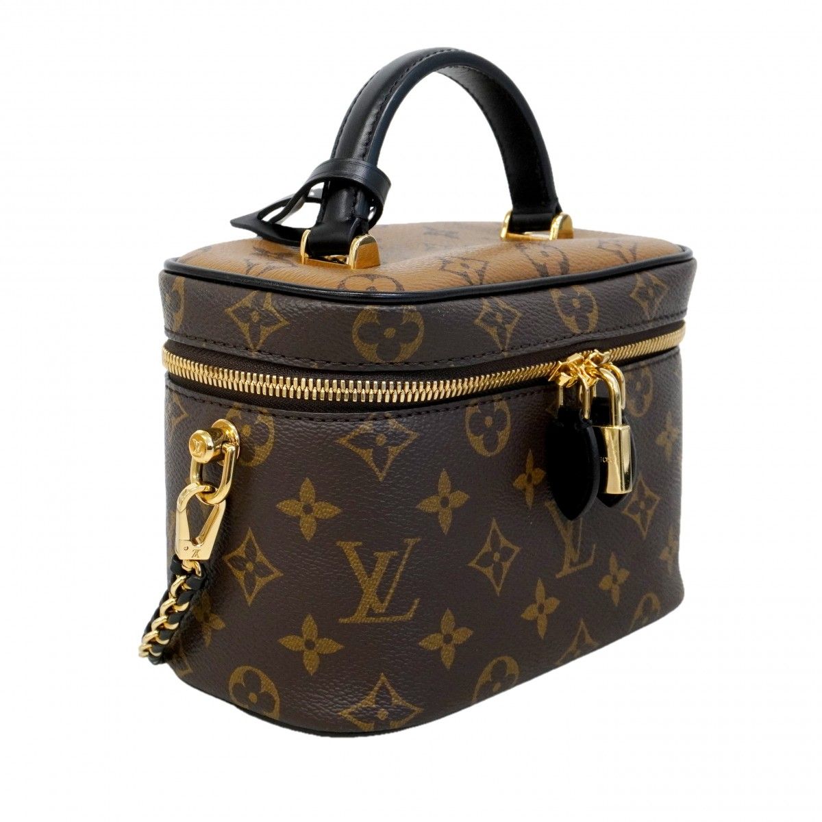 Louis Vuitton Handbag Monogram Reverse Vanity Nvpm Brown 2-Way Bag — view 2