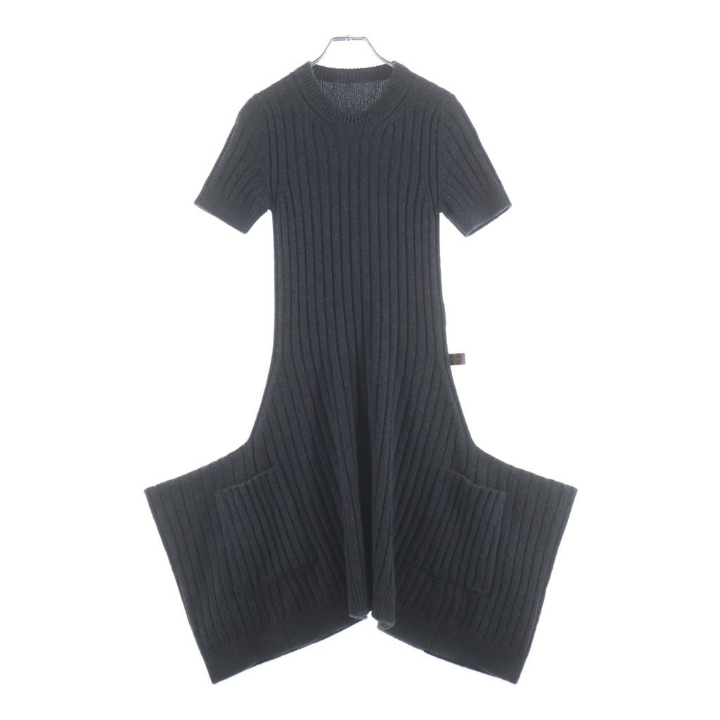 Louis Vuitton Cashmere Knit Monogram Dress Gray