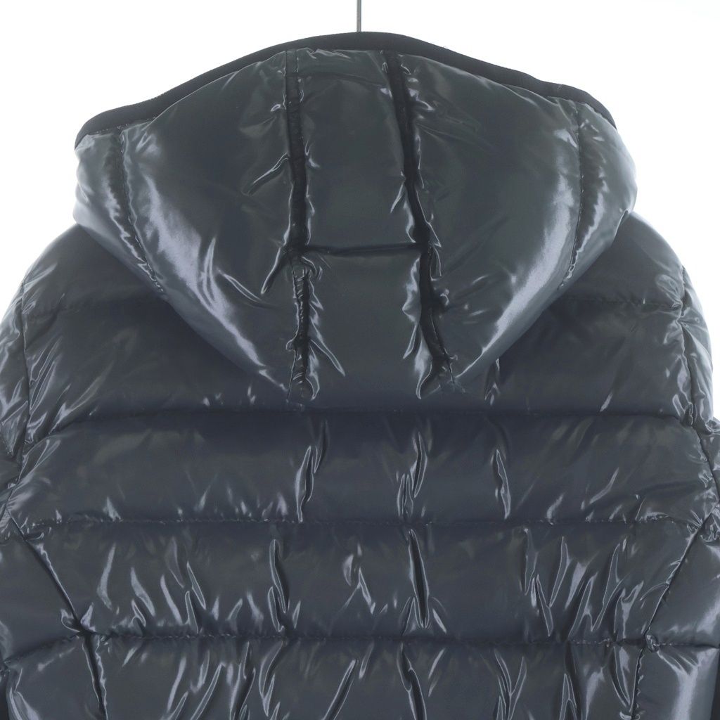 Moncler Moka Hooded Down Jacket Long Coat Gray — view 4
