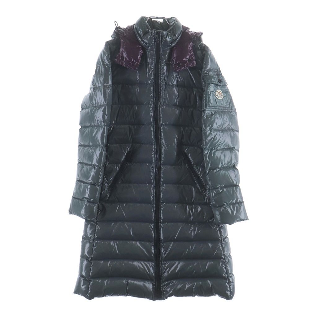 Moncler Moka Hooded Down Jacket Long Coat Gray