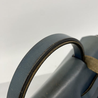 Hermes Handbag MM Toile Officier Navy Silver — view 8