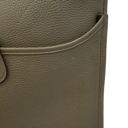 Hermes Shoulder Bag Evelyne Taurillon Clemence Riken Silver — view 7