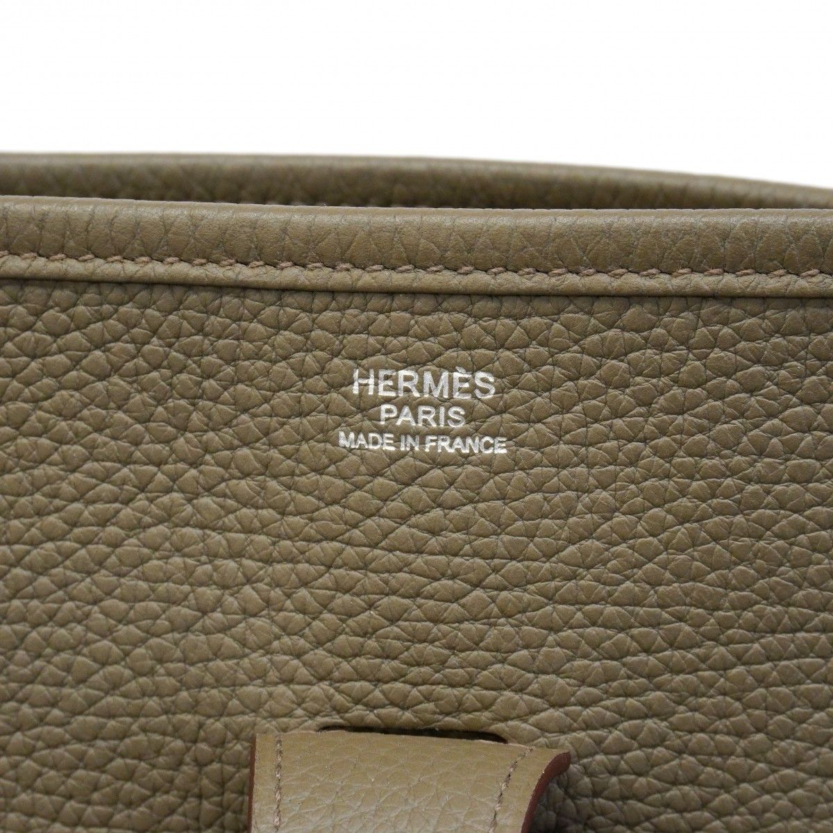 Hermes Shoulder Bag Evelyne Taurillon Clemence Riken Silver — view 5