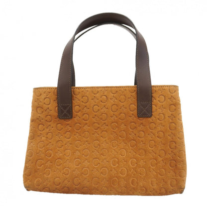 Celine Handbag C Macadam Suede Brown Gold