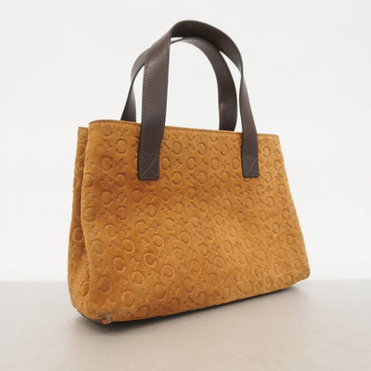 Celine Handbag C Macadam Suede Brown Gold — view 2