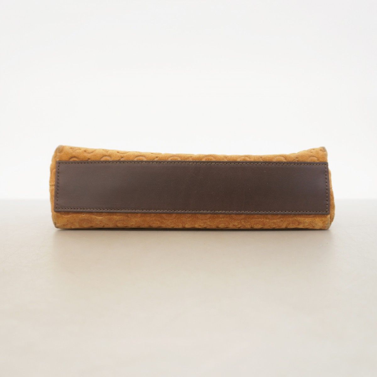 Celine Handbag C Macadam Suede Brown Gold — view 3