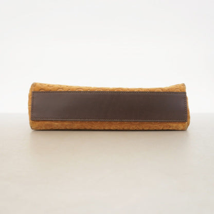 Celine Handbag C Macadam Suede Brown Gold — view 3