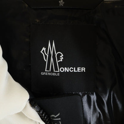 Moncler Courmayeur Knit Cut Replacement Zip Up Jacket Ivory — view 8