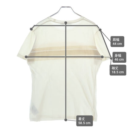 Dior Lame Logo Short Sleeve T-Shirt Ivory — view 9
