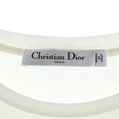 Dior Lame Logo Short Sleeve T-Shirt Ivory — view 7