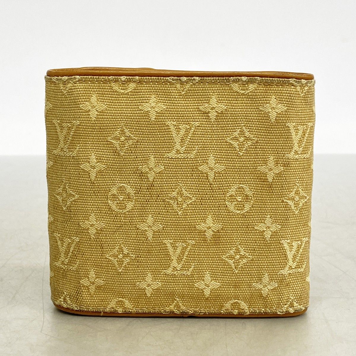 Louis Vuitton Trifold Wallet Monogram Mini Portobiert Cles Dimonet Beige — view 8