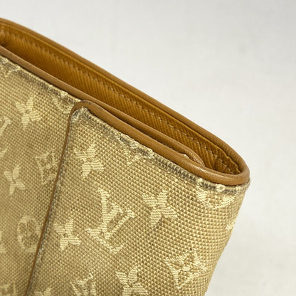 Louis Vuitton Trifold Wallet Monogram Mini Portobiert Cles Dimonet Beige — view 7
