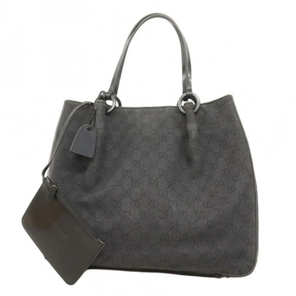 Gucci Tote Denim Black Silver