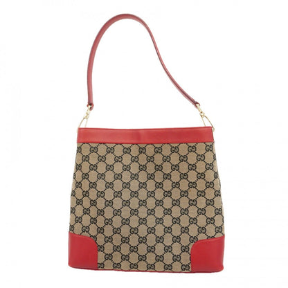 Gucci Shoulder Bag GG Canvas 001 Beige Red Champagne Gold