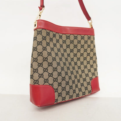 Gucci Shoulder Bag GG Canvas 001 Beige Red Champagne Gold — view 2