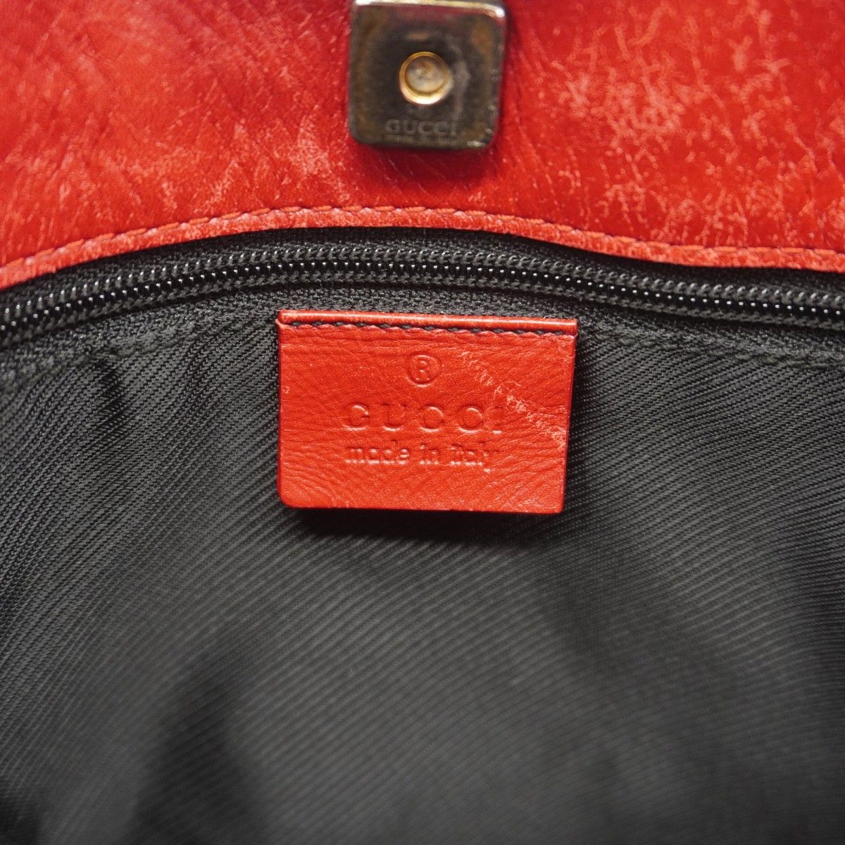 Gucci Shoulder Bag GG Canvas 001 Beige Red Champagne Gold — view 5