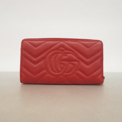 Gucci Wallet GG Marmont Leather Red Gold — view 8