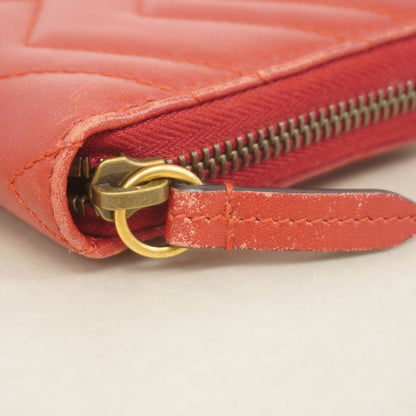 Gucci Wallet GG Marmont Leather Red Gold — view 7