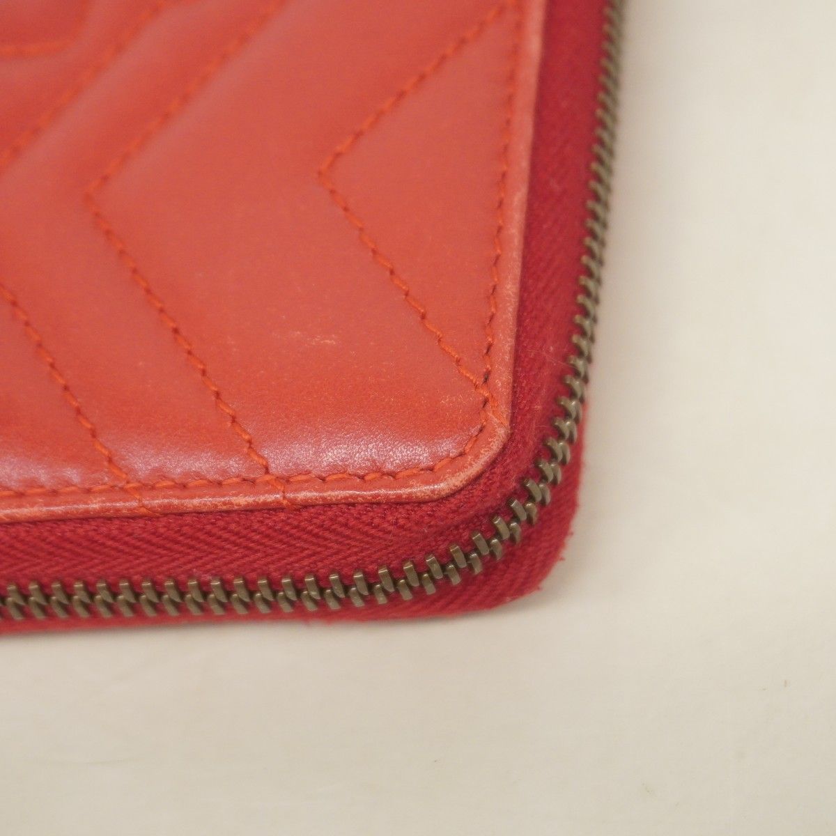 Gucci Wallet GG Marmont Leather Red Gold — view 6