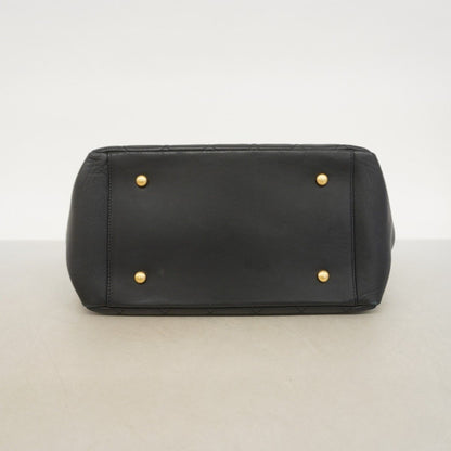 Chanel Handbag Quilted Lambskin Black Gold — view 3