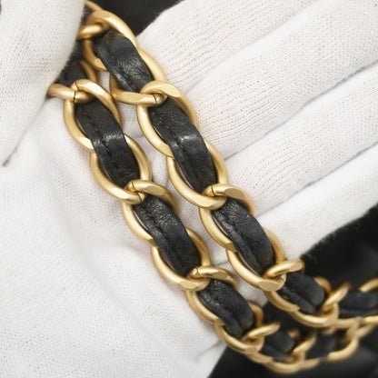 Chanel Handbag Quilted Lambskin Black Gold — view 7