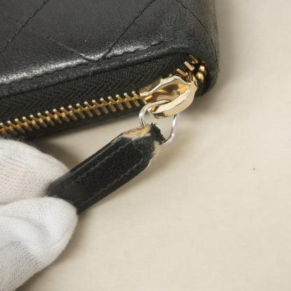Chanel Wallet Quilted Lambskin Black Gold — view 5