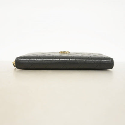 Chanel Wallet Quilted Lambskin Black Gold — view 2