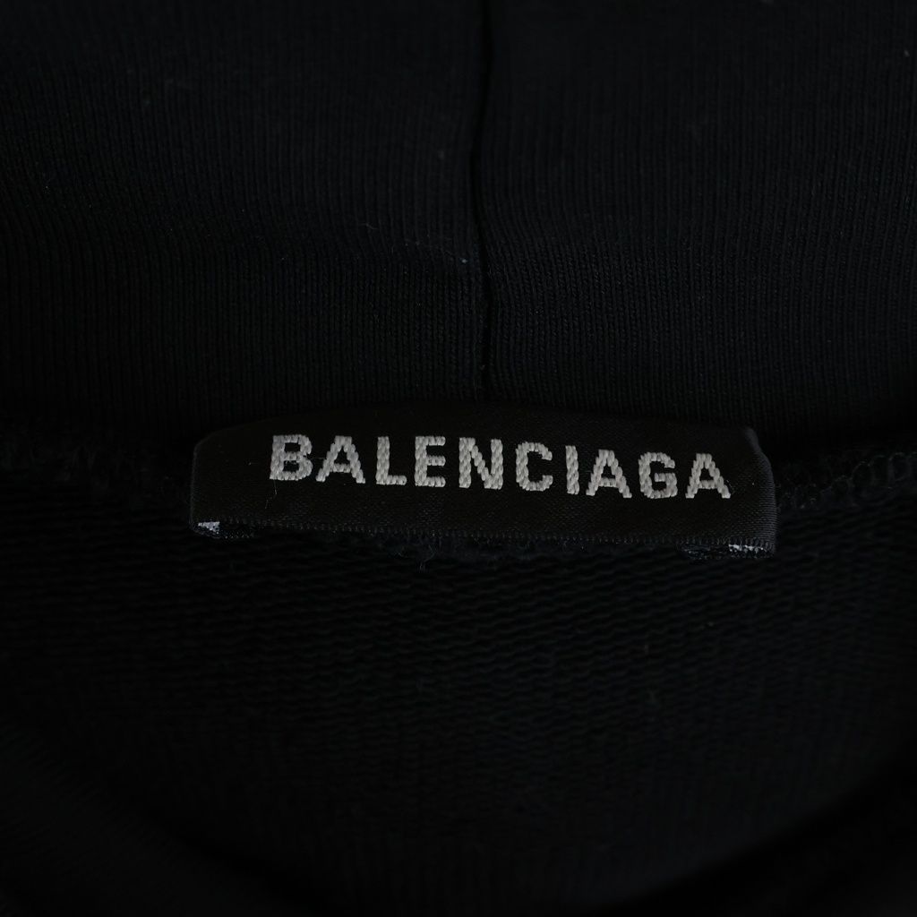 Balenciaga Credit Card Logo Hoodie Cles Git Pullover Black — view 6