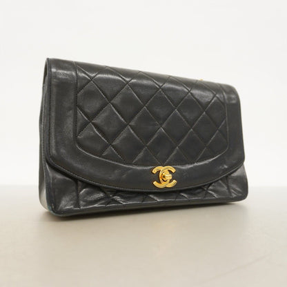 Chanel Shoulder Bag Diana Lambskin Black Gold — view 2