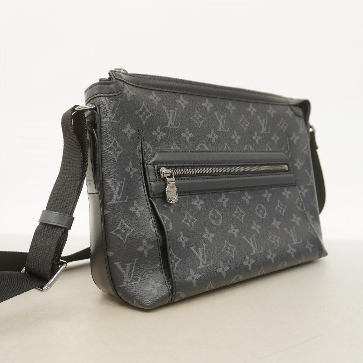 Louis Vuitton Shoulder Bag Monogram Eclipse Odyssey Messenger PM Black — view 2