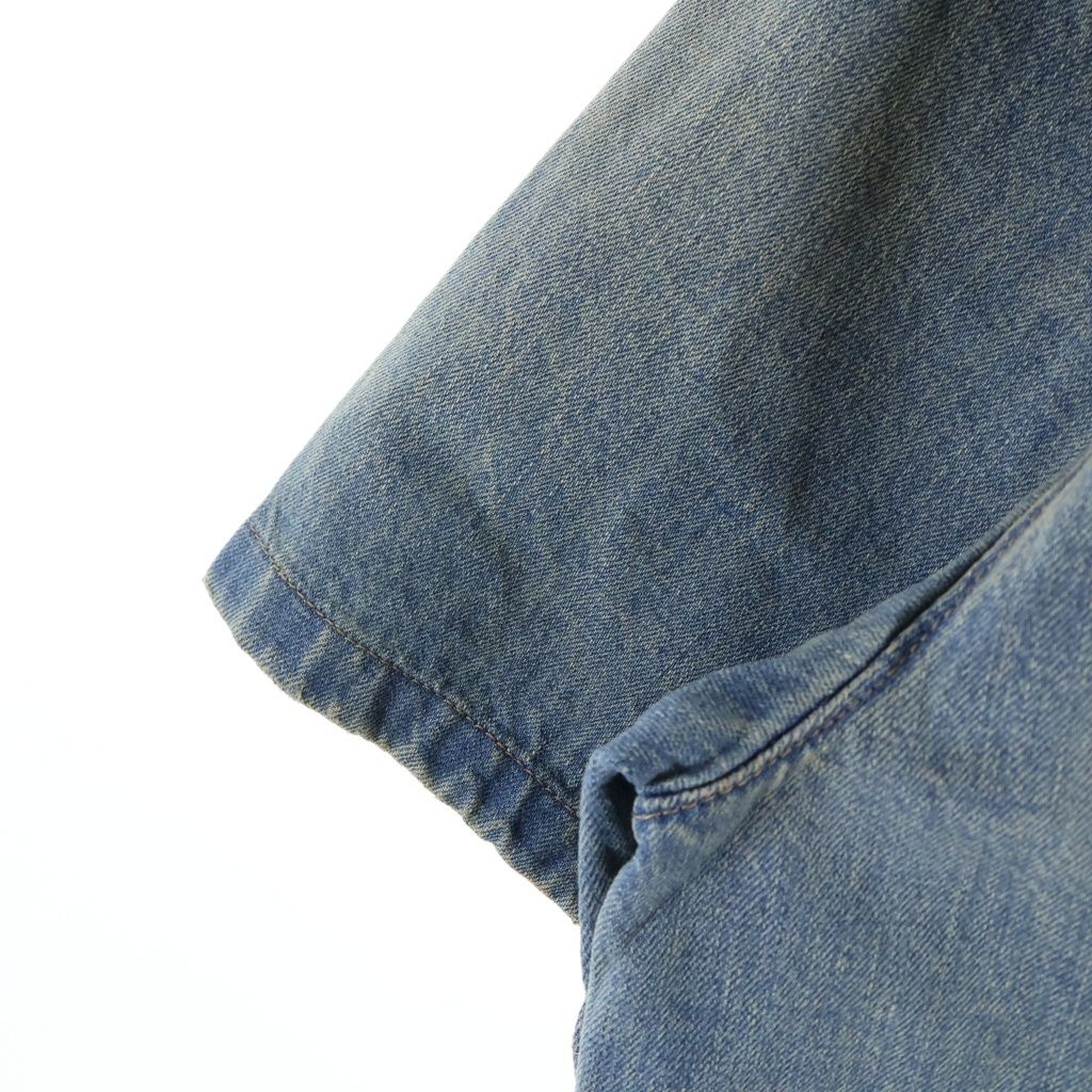 Prada Bree Denim Short Sleeve Shirt Indigo — view 5