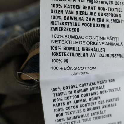 Prada Bree Denim Short Sleeve Shirt Indigo — view 7