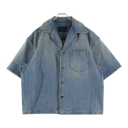 Prada Bree Denim Short Sleeve Shirt Indigo