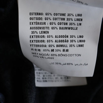 Prada Triangle Logo Plate Chambray Jacket Indigo — view 7