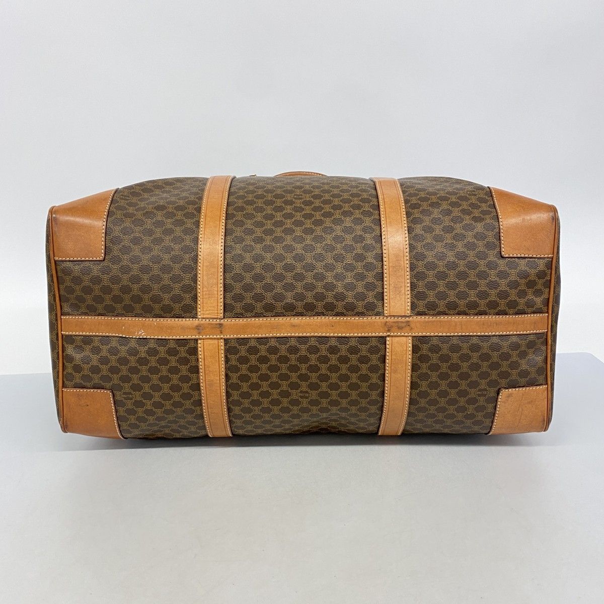Celine Boston Bag Macadam Brown Gold — view 3