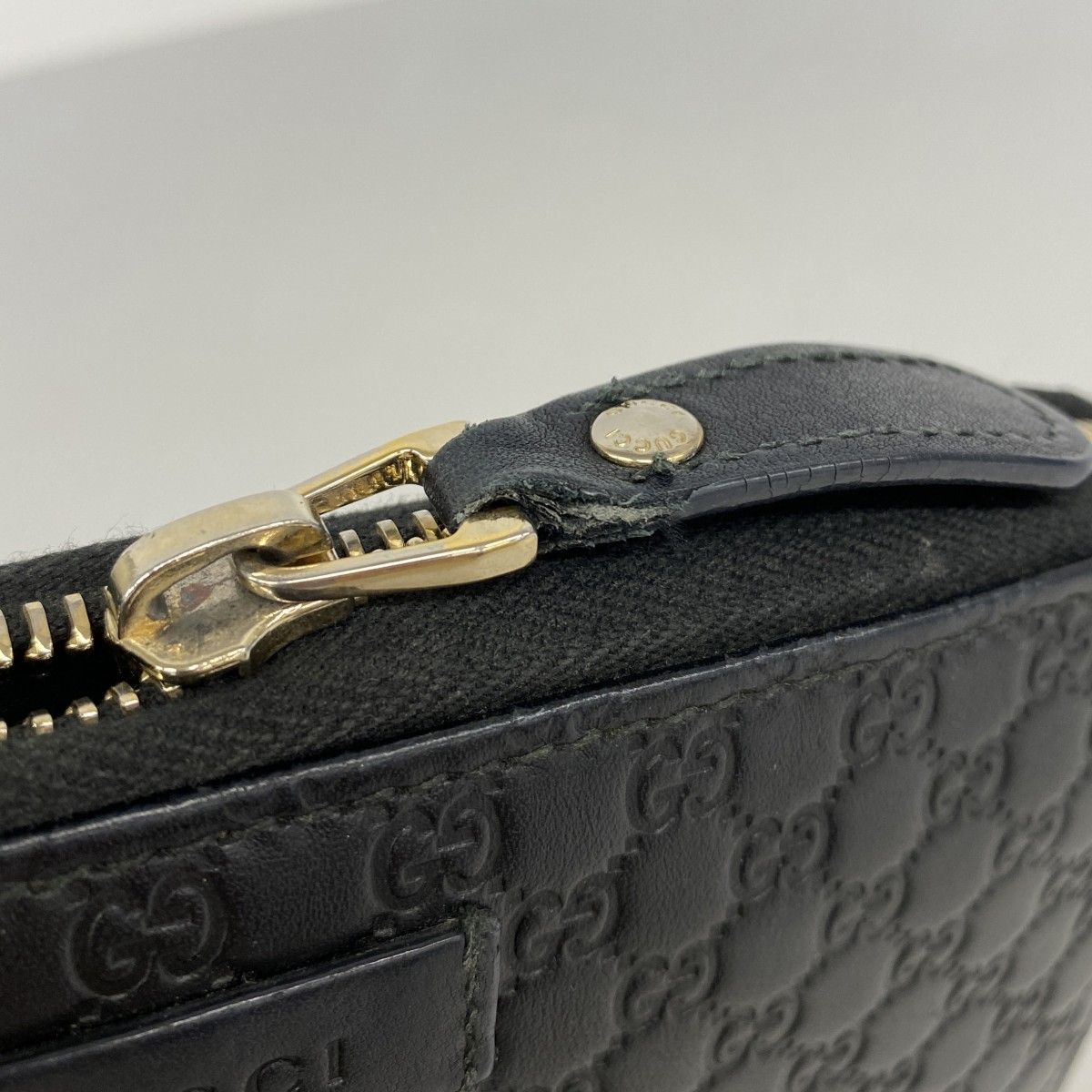 Gucci Wallet Micro Guccissima Leather Black Champagne Gold — view 7