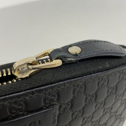 Gucci Wallet Micro Guccissima Leather Black Champagne Gold — view 7