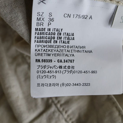 Prada Triangle Logo Plate Shirt Jacket Ivory — view 8