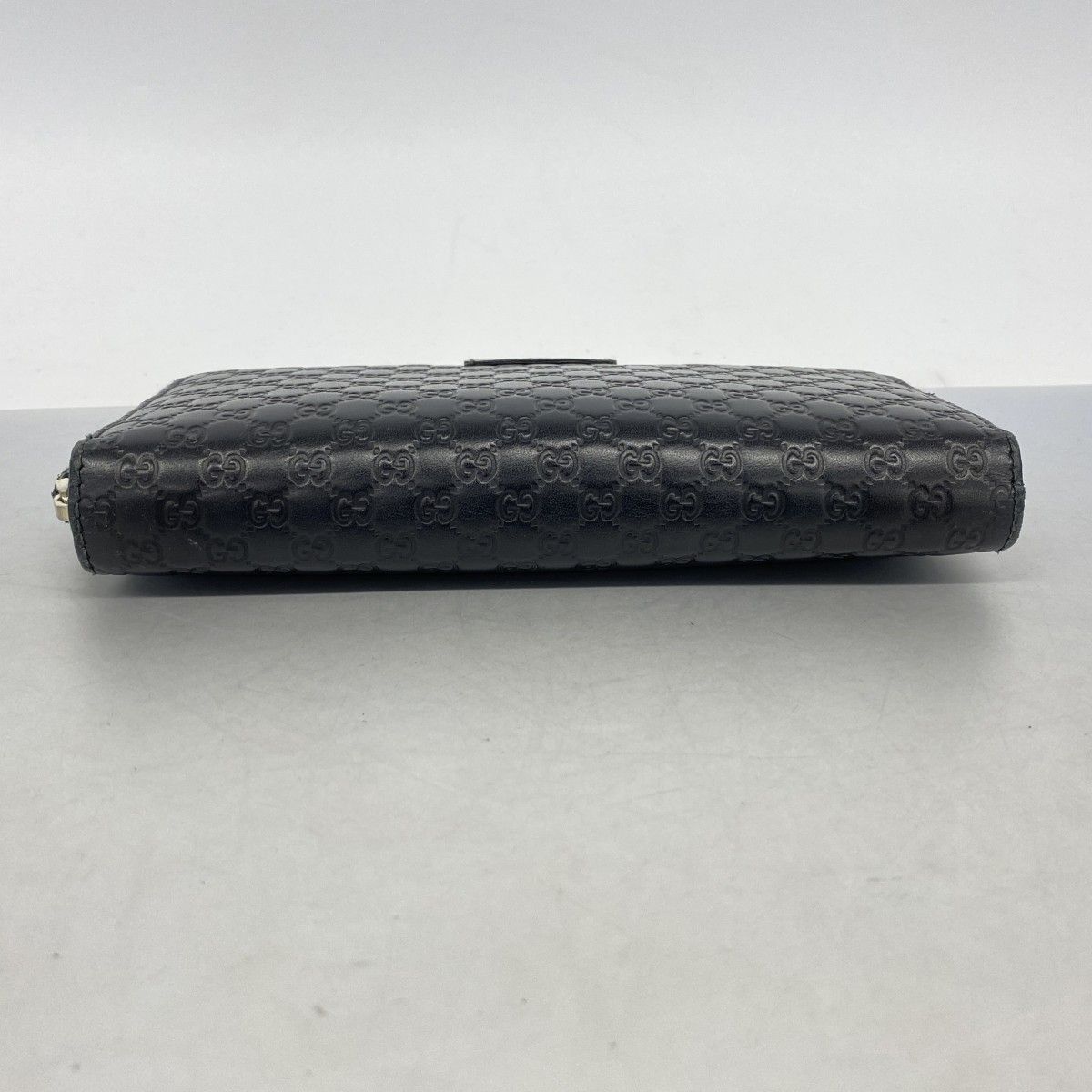 Gucci Wallet Micro Guccissima Leather Black Champagne Gold — view 2
