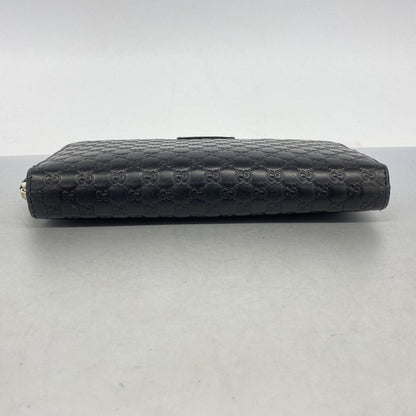 Gucci Wallet Micro Guccissima Leather Black Champagne Gold — view 2