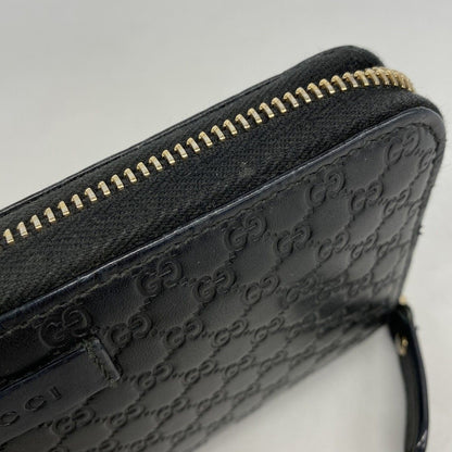 Gucci Wallet Micro Guccissima Leather Black Champagne Gold — view 8