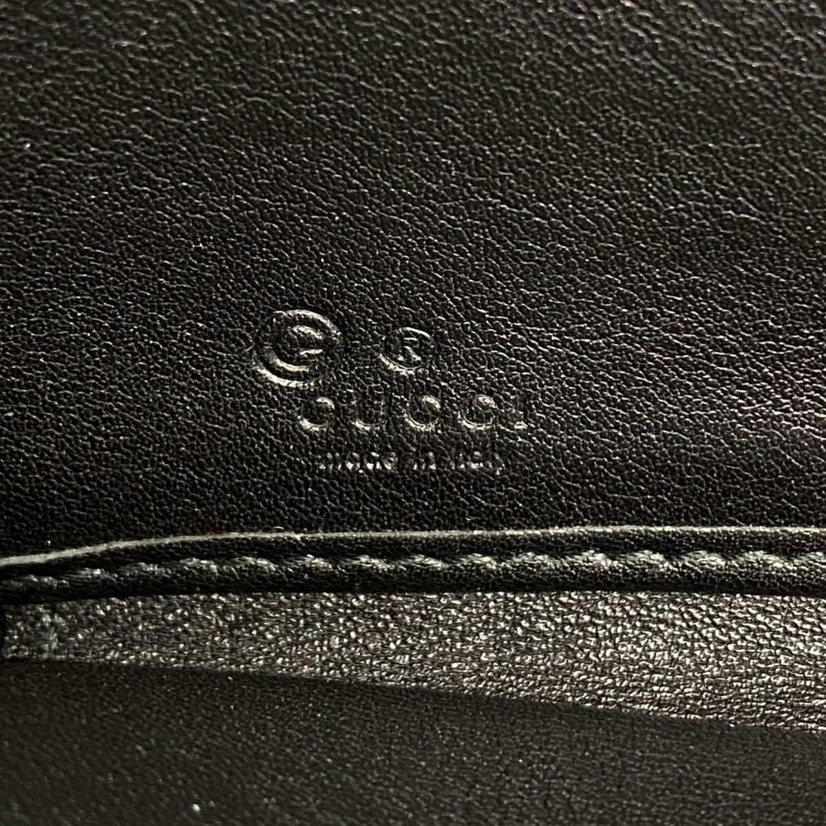 Gucci Wallet Micro Guccissima Leather Black Champagne Gold — view 4