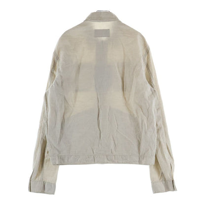 Prada Triangle Logo Plate Shirt Jacket Ivory — view 2