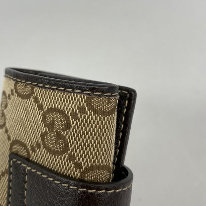 Gucci Key Case GG Canvas Beige Champagne Gold Key Holder — view 6