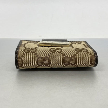 Gucci Key Case GG Canvas Beige Champagne Gold Key Holder — view 2