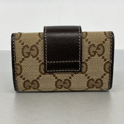 Gucci Key Case GG Canvas Beige Champagne Gold Key Holder — view 7